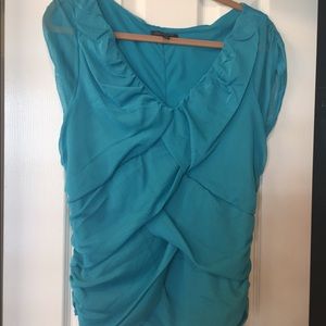 Aqua Crisscross Top